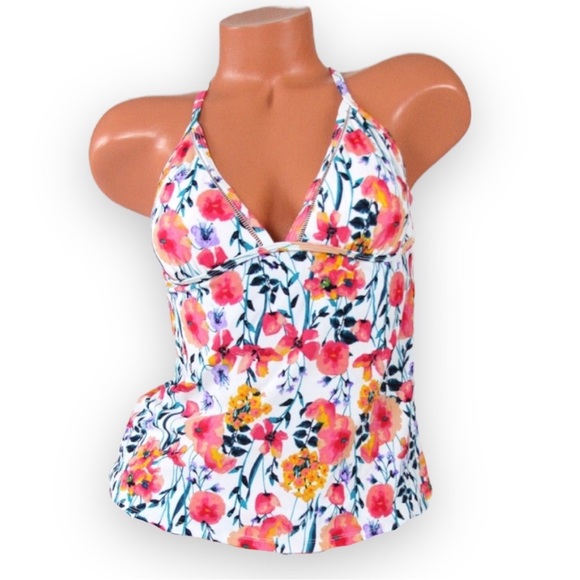 Hula Honey “In Such A Fleury” Floral Halter Tankini Top - Picture 8 of 8
